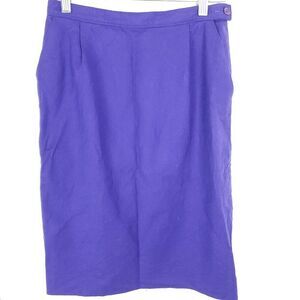 Vintage Pendleton Skirt Womens 12 P Wool Purple Knee Length Career Modest